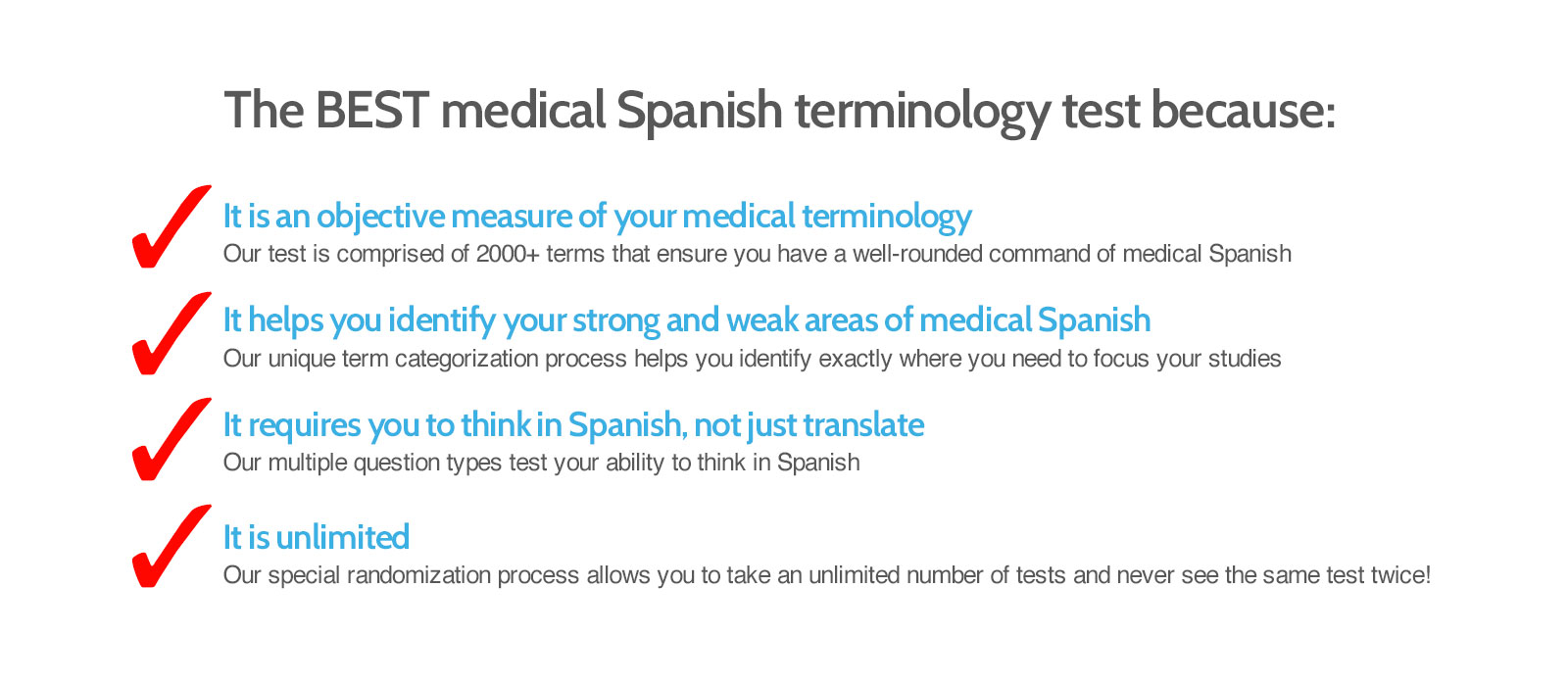 Certified Spanish Medical Spanish Certification Testing